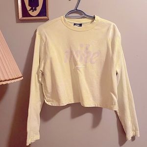Cropped Nike crew neck sweater